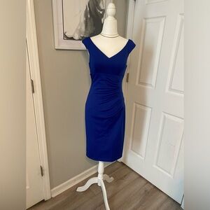 Blue fitted dress
